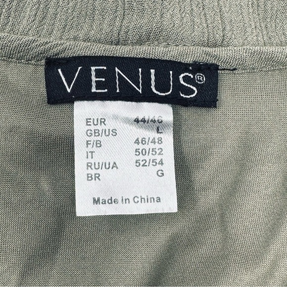 Venus. Olive Casual Tank Summer Dress. Size Large. - Picture 3 of 10